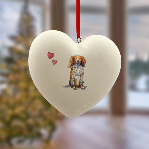 Sprocker Ceramic Heart Bauble